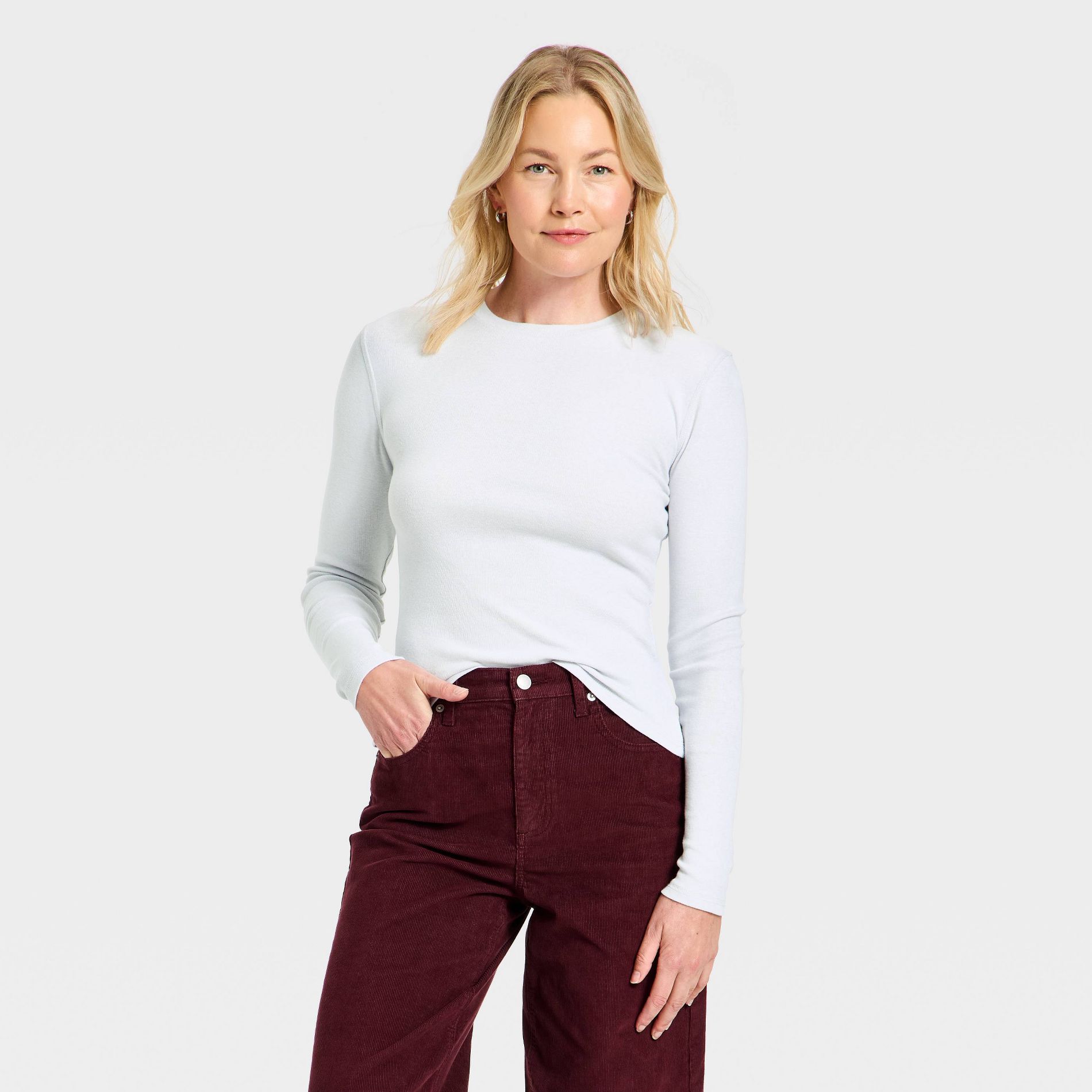 Women's Long Sleeve Slub T-Shirt - Universal Thread™