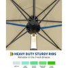 9FT Offset Umbrella  - 8-Rib Steel, Tilt Crank, UV & Water Resistant - 4 of 4
