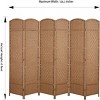 Sevobal Partitions and Room Dividers 4-Panel Wood Foldable Design Folding Privacy Screens for Office and Living, Brown, 71.10"*0.80"*70.90" - 3 of 4