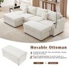 2/4/5/6 pcs Sectional Sofa Couch, Storage Sofa Chair with Movable Ottoman, USB Ports, Cup Holders, Phone Holder -ModernLuxe - 4 of 4
