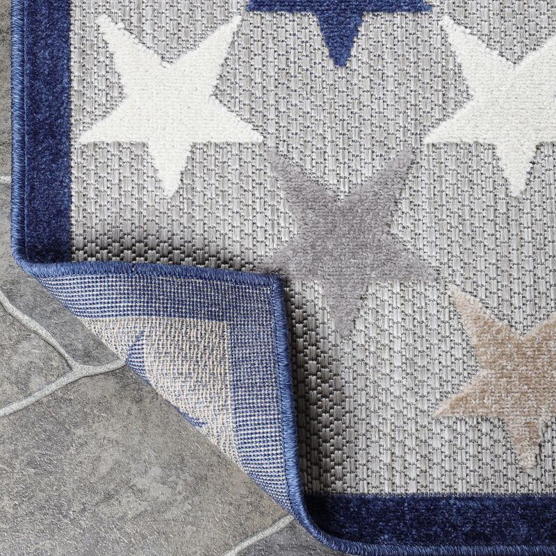 Whimsical Stars Modern Indoor Outdoor Area Rug by Blue Nile Mills, 5 of 10