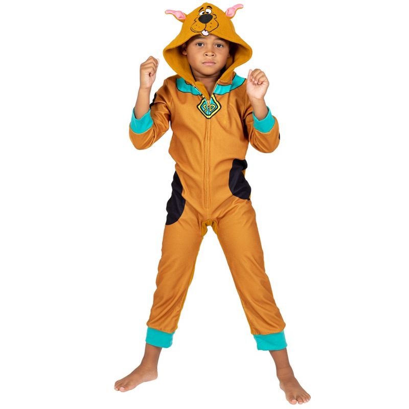 Scooby-Doo Fleece Zip Up Cosplay Pajama Coverall Toddler , 2 of 10