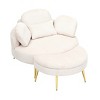 MYINDA 43'' Corduroy Single Comfortable Chair with Storage Ottoman, Suitable for Meeting Room, Living Room, Bedroom - 4 of 4