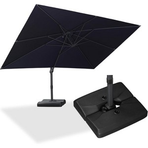 PURPLE LEAF Cantilever Telescopic Umbrella for Swimming Pool, Patio, Porch, Garden - 1 of 4