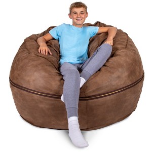 Big Joe Bean Bag Chair with Removeable Cover, Foam Filled, Multiple Sizes and Fabrics, All Ages - 1 of 4
