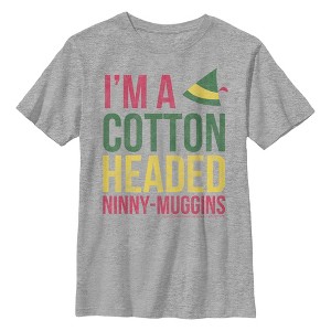 Boy's Elf I'm A Cotton-Headed Ninny Muggins T-Shirt - 1 of 4