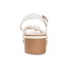 Journee Collection Womens Dexxla Buckle Ankle Strap Low Platform Sandals White 6 - 3 of 4