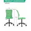 RISOKEYS Armless Office Chair Desk Chair - Modern Ergonomic Design, Adjustable Height & Roller Wheels, Back Support for Home Office, Study Room - 2 of 4