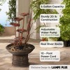 Ashton Water Lilies and Cat Tails 33" High Large Indoor Outdoor Decor Resin Floor Fountain Waterfall Outside Garden Patio Yard - 3 of 4