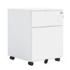 GlasFlength File Cabinets Drawer File Cabinet Rolling Filing Cabinet Mobile File Cabinet for Home Office, White, 15.35"*17.72"*21.18" - 3 of 4
