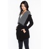 JENNIE LIU Women's 100% Pure Cashmere Long Sleeve 2-tone Double Face Cascade Open Cardigan Sweater - 4 of 4