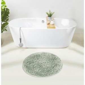 Haven Collection Bathroom Rug 100% Polyester Tufted Bath Mat, Non-Slip TP Rubber Backing, Machine Washable Bath Rug - 1 of 2