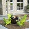 WestinTrends Outdoor Patio Adirondack Chair With Square Fire Pit Table Sets - 2 of 2