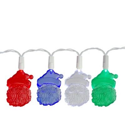 Northlight 20ct LED Santa Claus Christmas Lights Multi-Color - 10' White Wire