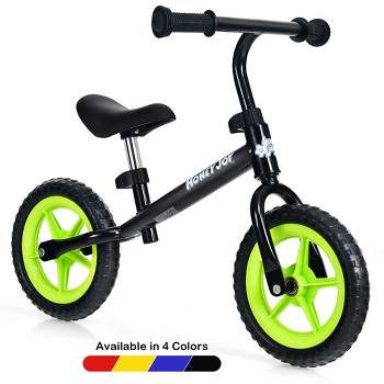 HoneyJoy Kids Balance Bike No Pedal Training Bicycle w/Adjustable Handlebar & Seat Yellow\Black\Blue\Red