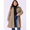 Agnes Orinda Women's Plus Size Winter Single Breasted Outfits Utility Belted Fashion Overcoats - 2 of 4