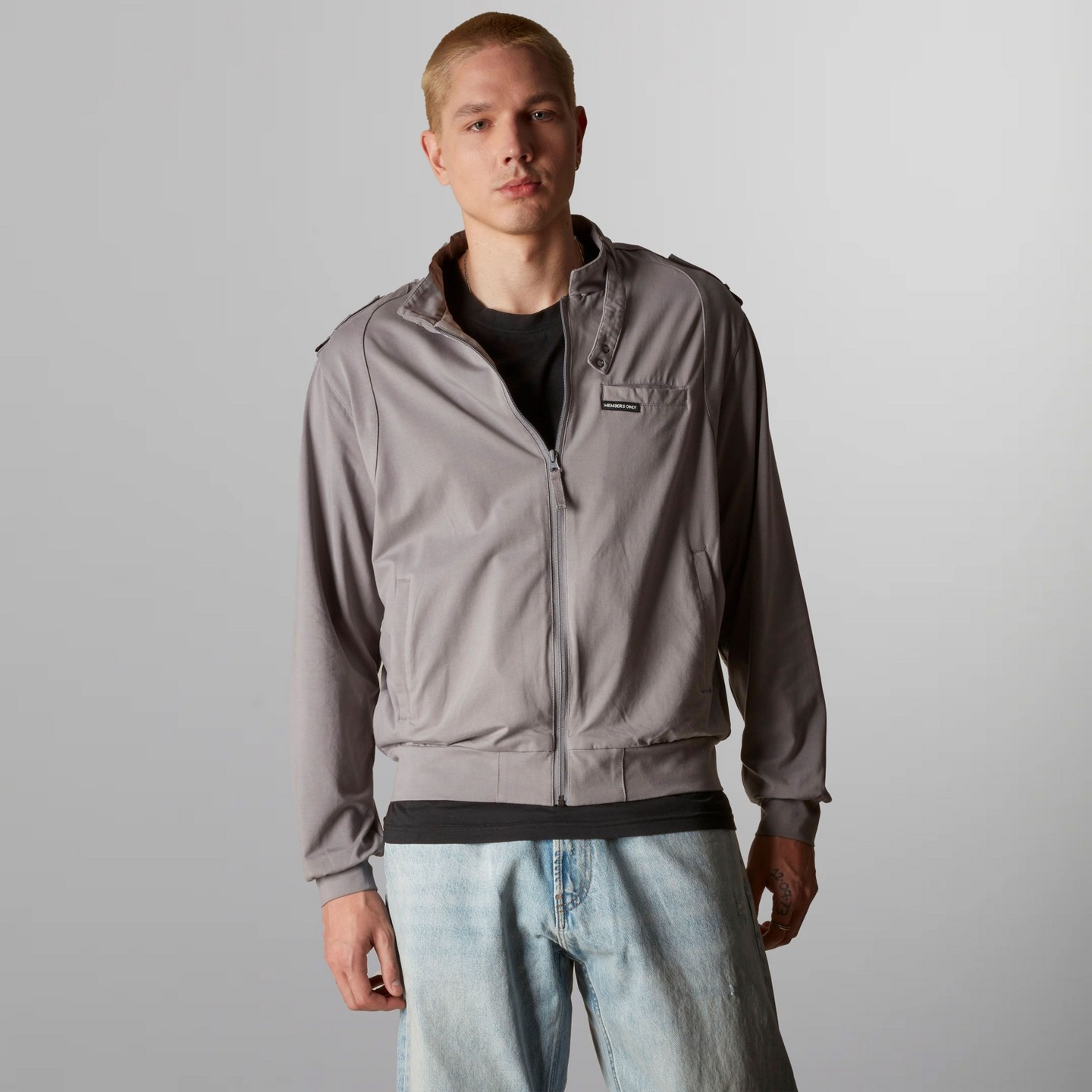 Мужская куртка Members Only Athletic Club Jacket - Grey, цвет: Серый — фото 1