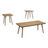Laminate 3-Piece Coffee and End Table Set with Solid Wood Legs and Contemporary Design for Living Room or Office - 2 of 4