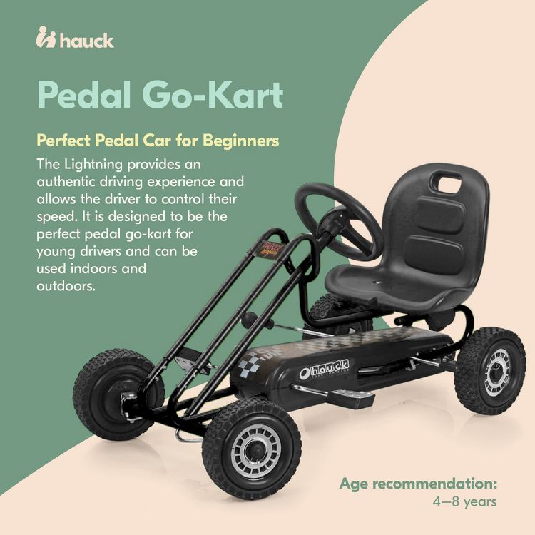 hauck Lightning Ergonomic Pedal Ride On Go Kart Toy for Boys and Girls, 2 of 6