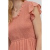 August Sky Women's Short Sleeve Smocked Midi Dress - 4 of 4
