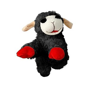 Multipet Lamb Chop Plush Dog Toy | Lamb Chop Squeaker Toy | Officially Licensed (Black, 6") - 1 of 1