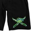 TMNT Classic Retro Leonardo Men’s Black Lounge Shorts - 2 of 4