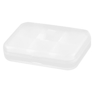 Unique Bargains Household Travel Plastic Square Shaped 6 Compartments Medicinal Pills Box Case Holder - 1 of 3
