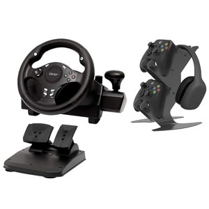 NBCP Racing and Mobile Gaming Bundle: Gaming Racing Wheel & Controller Phone Mount - 1 of 3