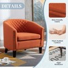 HOMEFUN Mid-Century Orange Accent Chair, Comfy Single Sofa with Padded Seat - 3 of 4