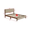 FUFU&GAGA Classic Solid Wood Queen Bed Platform Bed: High - Load Capacity & Chic Geometric Design - 3 of 4