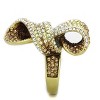 Slickblue Women’s Bow-Inspired Ring in IP Gold Stainless Steel, Multicolor Synthetic Crystals, size 5-10 - 4 of 4