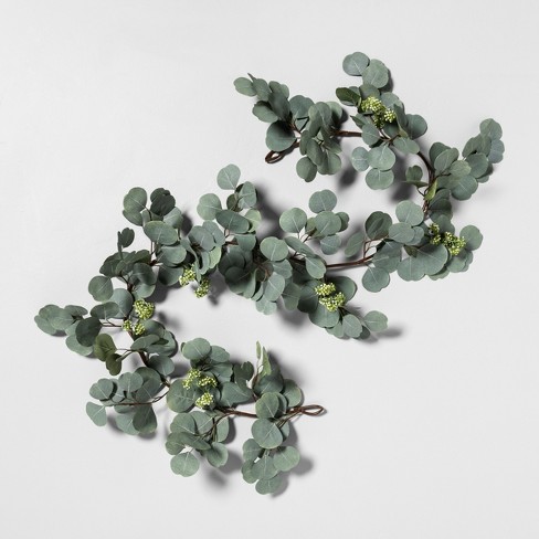 6' Faux Eucalyptus with Seeds Garland - Hearth & Hand™ with Magnolia - image 1 of 2