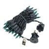 Novelty Lights 50 Light Incandescent Mini Christmas String Lights Black Wire 11 Feet - 2 of 4