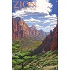 Trends International Lantern Press - Zion National Park, Utah, Zion Canyon View Unframed Wall Poster Prints - 4 of 4
