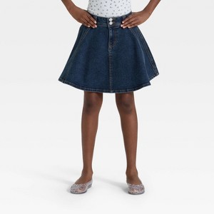 Girls' Pleated Denim Mini Skirt - art class™ - 1 of 3