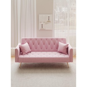 Mocamel 71-Inch Versatile Love Seat Sofa: Retro American Style for Compact Living Rooms, Bedrooms & Offices - 1 of 4