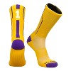 Mk Socks Player ID Jersey Number SINGLE Crew Sock - Gold, Purple, White - 2 of 2