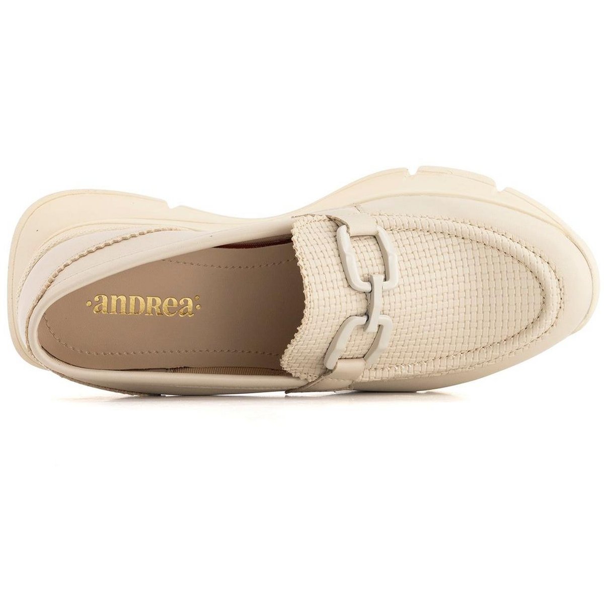 Женские туфли Andrea Women's Chunky Sole Penny Loafers 69070 Ivory 9 — фото 7