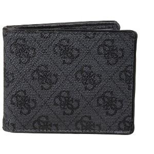 Generic Men's Leather Slim Bifold Wallet, Charcoal/Black, One Size - 1 of 4