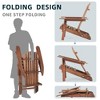 Syemin Wooden Folding Adirondack Chairs Set of 2 Casual Patio Chairs with Wood Grain for Patio, Yard, Garden, Brown, 31"*28"*36" - 2 of 4