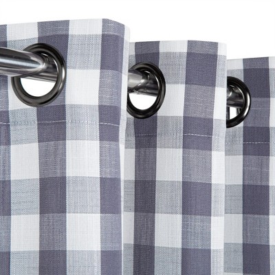 Buffalo Check Textured Grommet Window Curtain Pair, 2 Panels