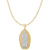Steeltime 24" talian two tone 14k gold plated and sterling silver Our Lady Guadalupe pendant - 2 of 3