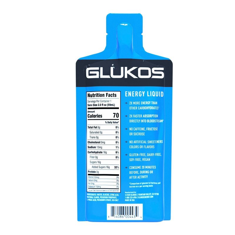GLUKOS Fruit Punch Liquid Gel - 12pk/2oz, 4 of 6
