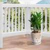 Chic Crate Modern Striped Ceramic Planter Set of 2 (8") – With Drainage & Saucer, Indoor & Outdoor Use - 2 of 4