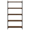 vidaXL Bookcase Brown oak Engineered Wood, Metal 60.6 in Height - 4 of 4
