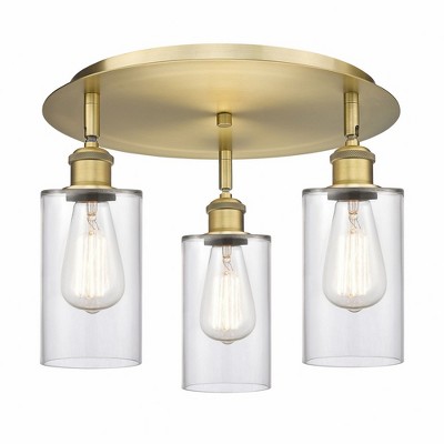 Clymer - 3 Light Flush Mount In Art Deco Style-9.38 Inches Tall and 15.63 Inches Wide