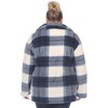 White Mark  Plus Size Plaid Shacket - 3 of 4