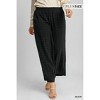 Women's High Waist Pull On Wide Leg Pant Plus - umgee - 3 of 4