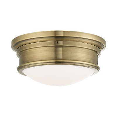 Livex Lighting Astor 2 - Light Flush Mount in  Antique Brass