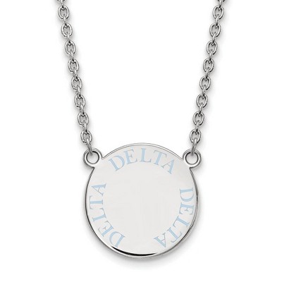Black Bow Jewelry Sterling Silver Delta Delta Delta Greek Life Necklace 18 Inch